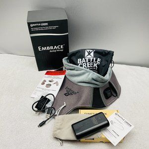 NWOT Battle Creek Embrace Relief Neck Wrap, USB Battery-Powered Heat, 9 x 6 x 4"